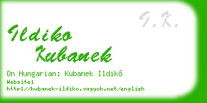 ildiko kubanek business card